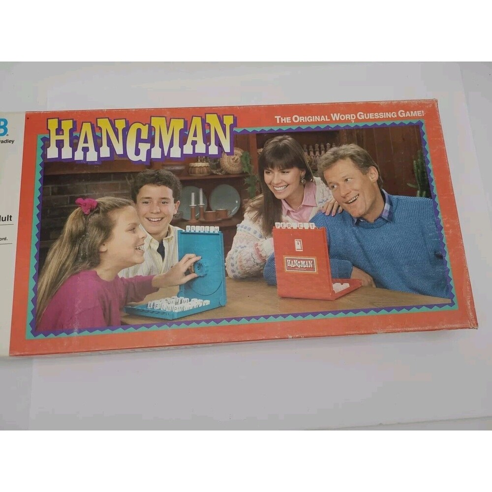 VINTAGE Hangman Word Guessing Board Game Milton Bradley 1988 Complete